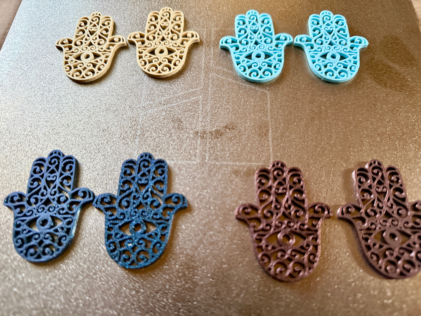 Intricate Hamsa Hand Earrings – Symbol of Protection & Elegance