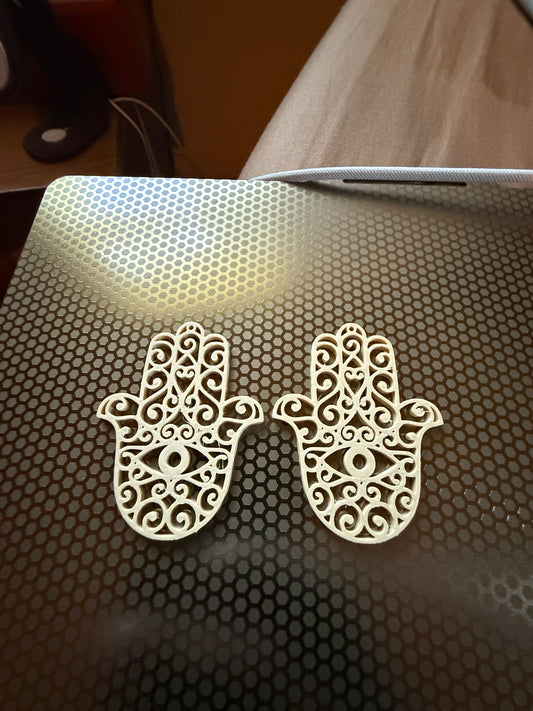 Intricate Hamsa Hand Earrings – Symbol of Protection & Elegance