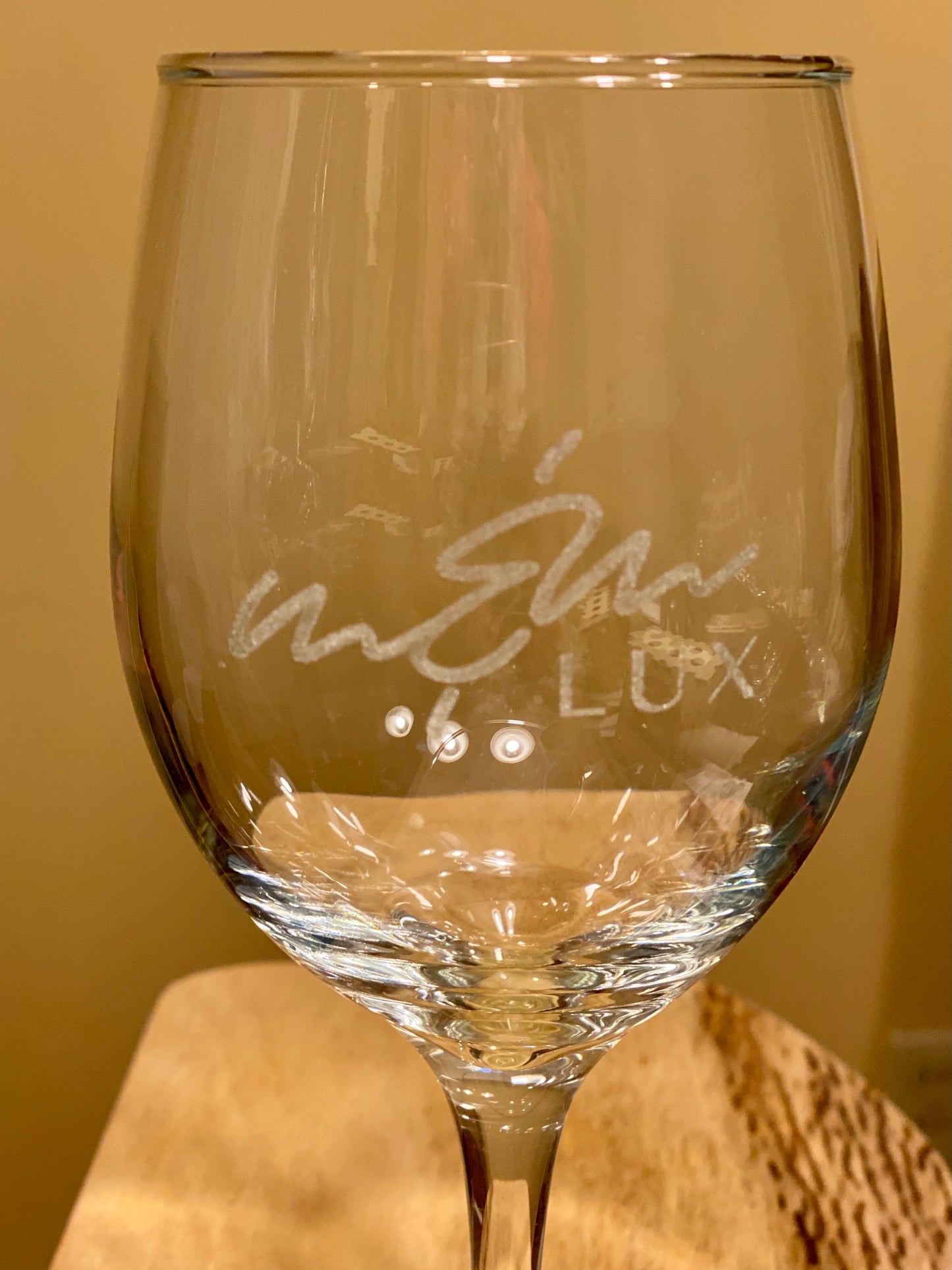 Personalized Laser Engraved Wine Glass
