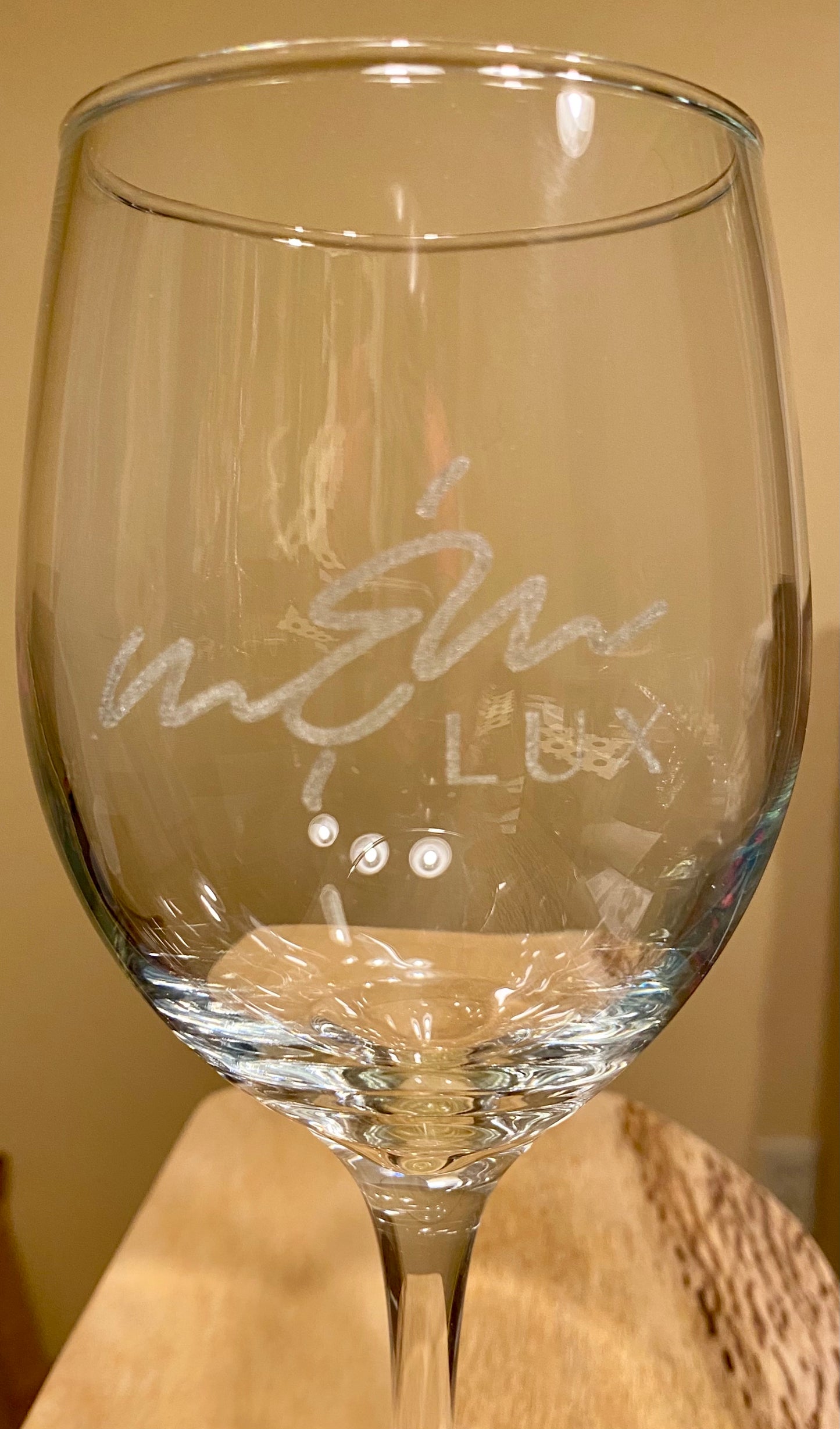 Personalized Laser Engraved Wine Glass