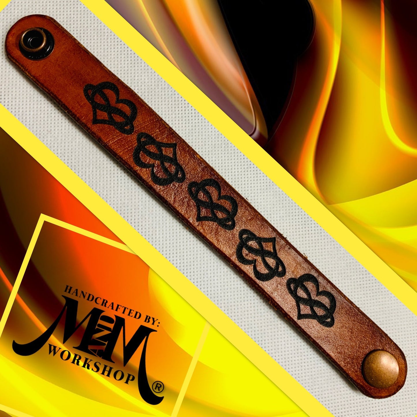 Infinite Love Rustic Leather Bracelet - M and M Workshop