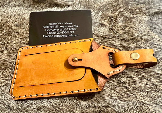Leather Luggage Tags w/ laser engraved Info